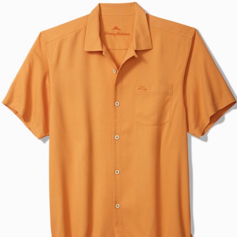 Tommy Bahama Men's Vibrant Orange Casual Shirt